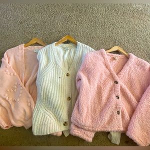 Francesca’s Cardigan Trio💗🤍💗 FALL PRE-SALE🍁🍂